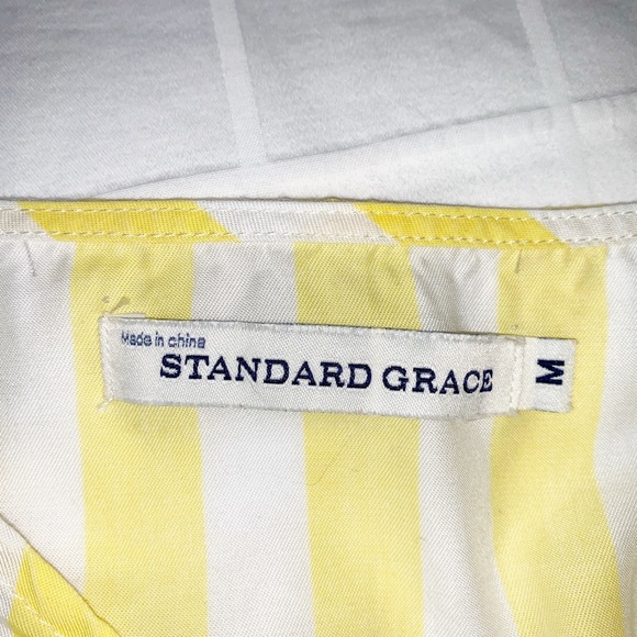 Standard Grace Striped Detailed Hi -Lo Blouse - M - Picture 2 of 8